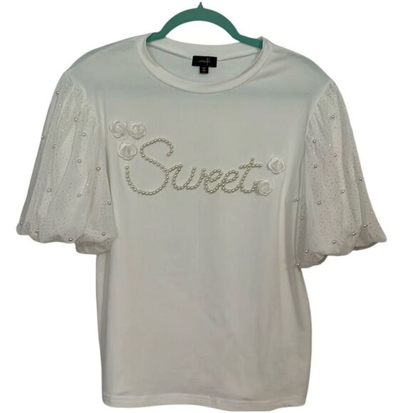 ONTWELFTH Tops - ONTWELFTH | white short sleeve sweet top S